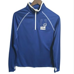 NFL Colts Partial Zip Pullover with Thumbholes Women's Size Medium